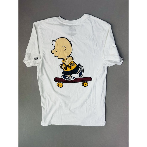 Peanuts X Vans Adult M Charlie Brown Skateboard Good Grief Shirt - Picture 1 of 12